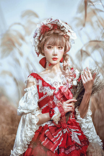 阿包也是兔娘-No.02-lolita红裙-12P