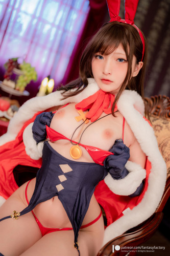 Fantasy-Factory-小丁Ding《Christmas-Gift-for-TierX》-圣诞兔女郎-2020.12
