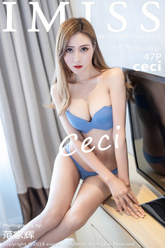 IMiss爱蜜社-375-Ceci-低胸连衣裙蓝色内衣