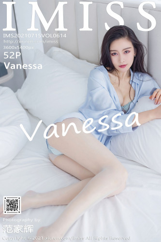 IMiss爱蜜社-614-Vanessa-女友视角大号衬衫淡蓝内衣-2021.07.15