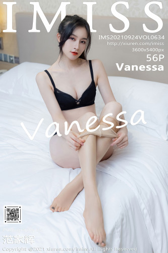 IMiss爱蜜社-634-Vanessa-民国风浅色制服短裙装黑色内衣肉丝-2021.09.24