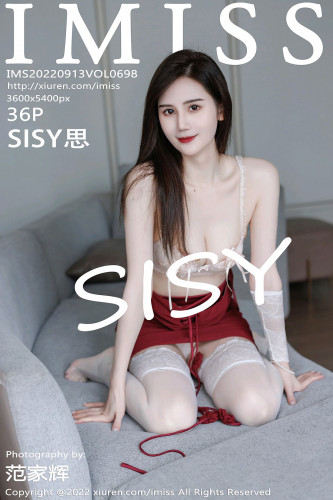 IMiss爱蜜社-698-Sisy思-红色露肩连衣短裙粉色内衣-2022.09.13