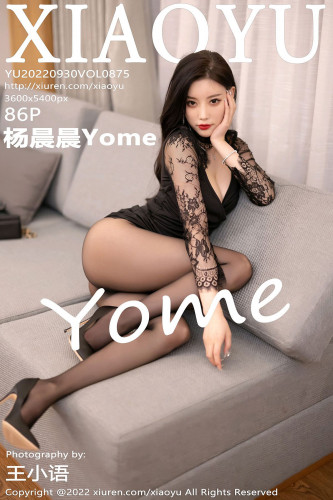 XiaoYu语画界-875-杨晨晨Yome-黑色连衣短裙黑色蕾丝内衣-2022.09.30