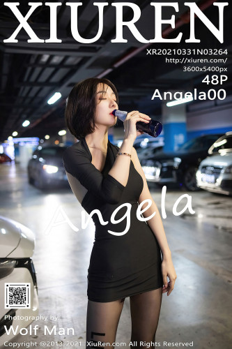 XiuRen秀人网-3264-Angela00-户外剧情主题低胸礼裙黑丝-2021.03.31