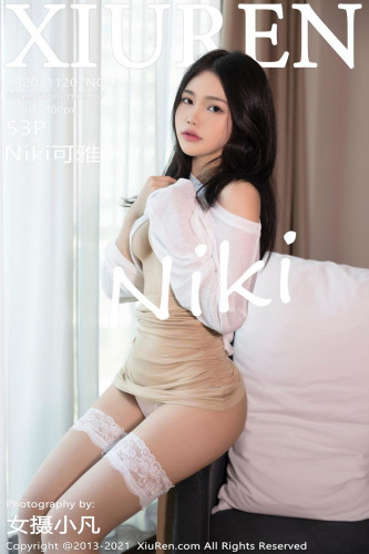 XiuRen秀人网-4305-Niki可雅-白色薄透服饰超短裙蕾丝袜-2021.12.07