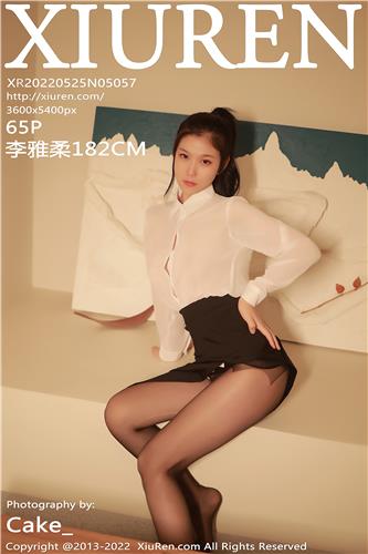XiuRen-No.5057-李雅柔-白色透视装黑短裙黑丝