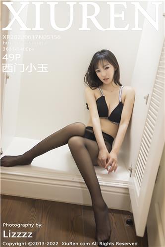 XiuRen-No.5156-西门小玉-黑露肩连衣裙黑丝内衣