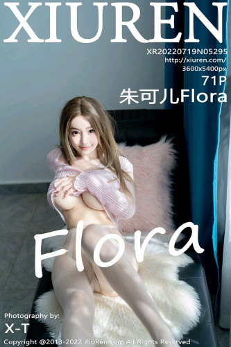 XiuRen-No.5295-朱可儿Flora-淡粉毛衣牛仔短裙