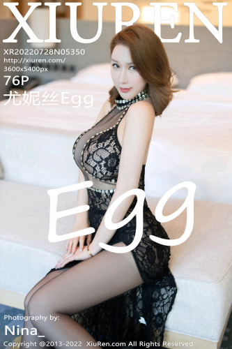 XiuRen-No.5350-尤妮丝-Egg-透视黑纱黑丝