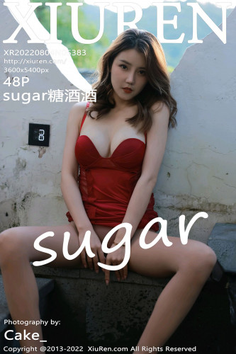 XiuRen-No.5383-糖酒酒-红色吊带红内衣浴池