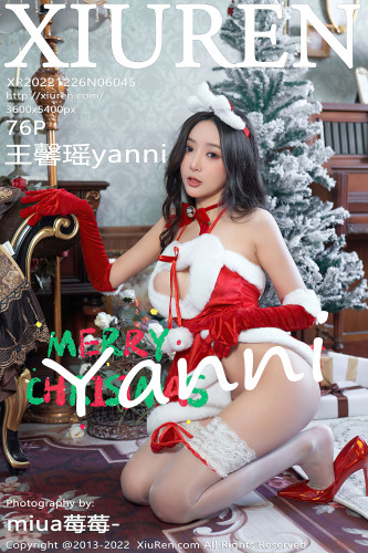 XiuRen秀人网-6045-王馨瑶-红色圣诞装服白丝袜