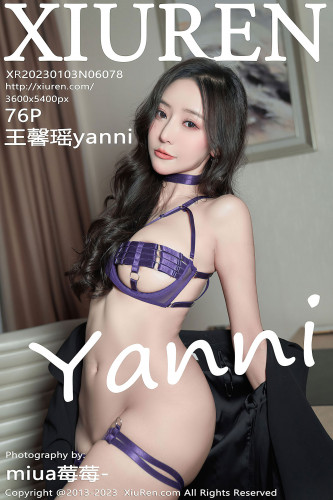 XiuRen秀人网-6078-王馨瑶-黑色外衣紫色情趣内衣