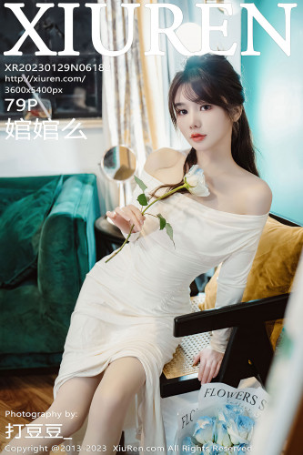 XiuRen秀人网-6182-婠婠么-白色连衣长裙蕾丝内衣白丝