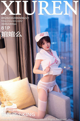 XiuRen秀人网-6221-婠婠么-白色情趣护士服白丝吊带袜