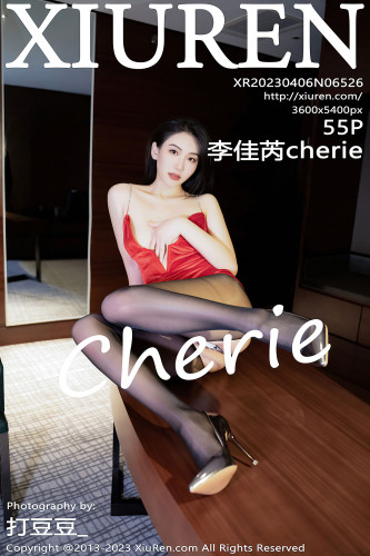 XiuRen秀人网-6526-李佳芮Cherie-红色吊带裙黑丝-2023.04.06