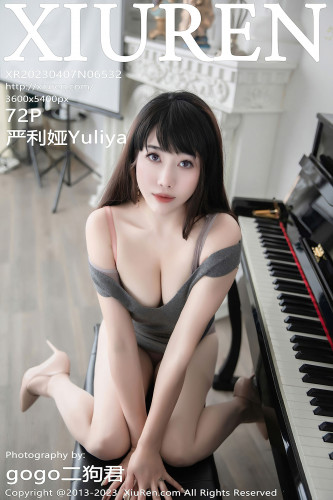 XiuRen秀人网-6532-严利娅Yuliya-钢琴师角色灰色连身短裙-2023.04.07