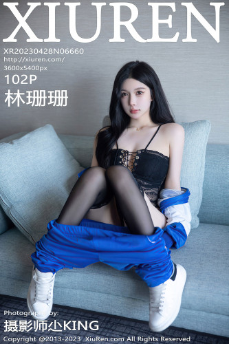 XiuRen秀人网-6660-林珊珊-蓝色运动服黑色情趣内衣-2023.04.28