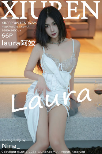 XiuRen秀人网-6729-Laura阿姣-白色吊带长裙浅色轻透蕾丝内衣-2023.05.12