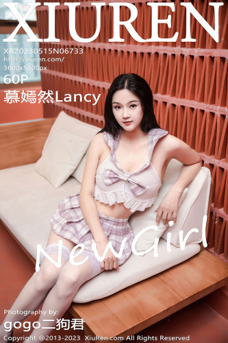 XiuRen秀人网-6733-慕嫣然Lancy-浅粉色短裙套装白丝袜-2023.05.15