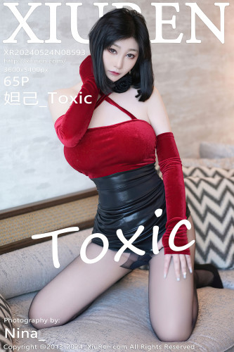 XiuRen秀人网-8593-妲己_Toxic-韩国心愿旅拍-红T黑短裙黑丝-2024.05.24