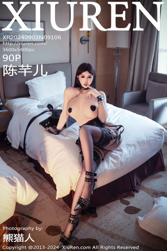 XiuRen秀人网-9106-陈芊儿-白衬衫黑色情趣内衣波涛汹涌爆乳-2024.09.03